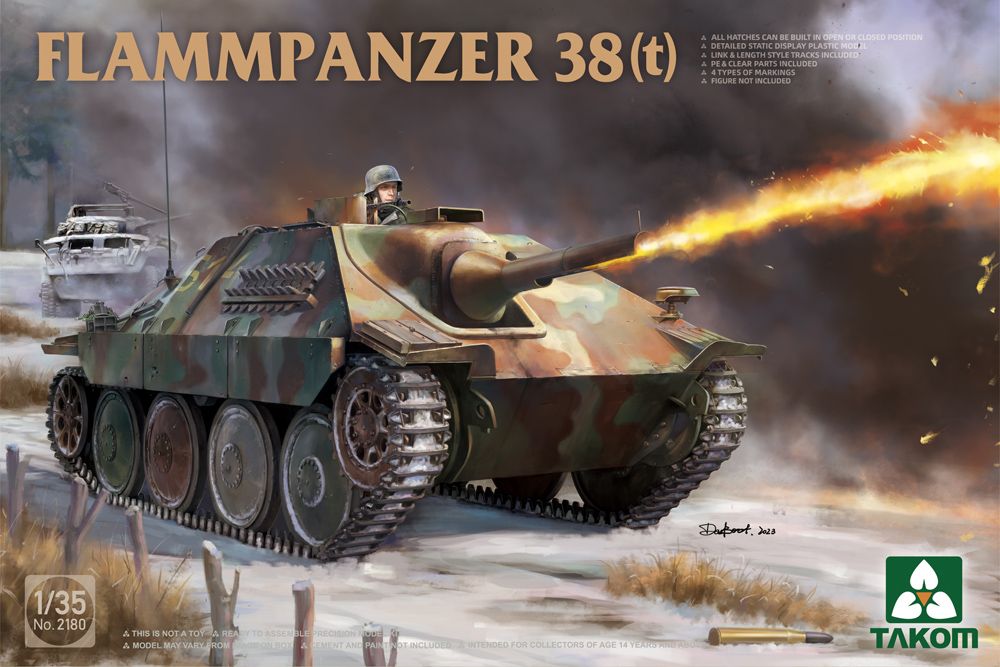 Takom 1/35 Scale German WWII Flammpanzer 38(t) Model Kit