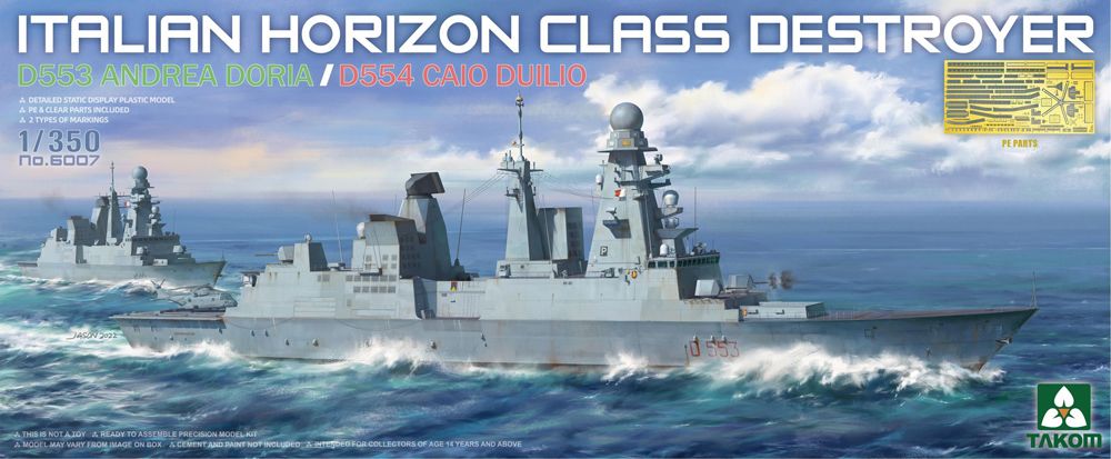 Takom 1/350 Scale Italian Navy Horizon Class Destroyer Model Kit
