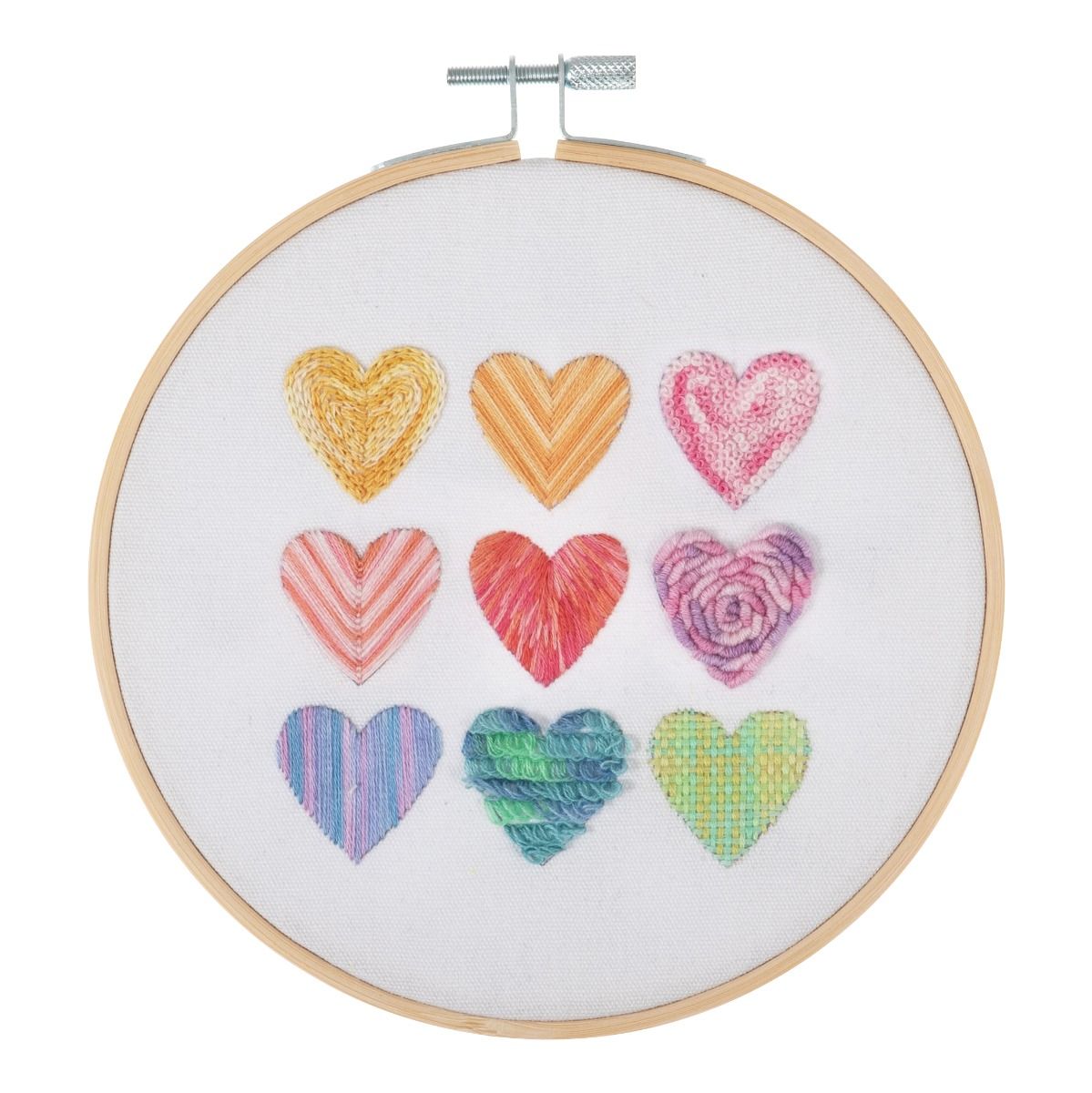 Trimits Ombre Hearts Embroidery Hoop Kit