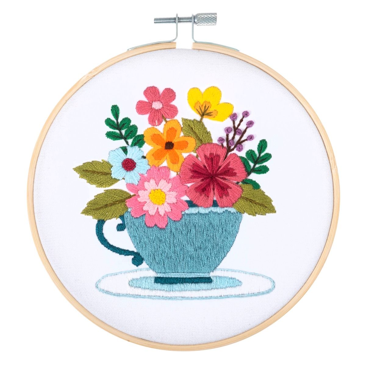 Trimits Spring Floral Embroidery Hoop Kit