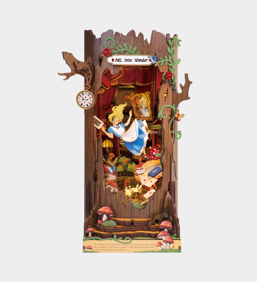 Rolife Fall into Wonder 3D Wooden DIY Miniature House Book Nook