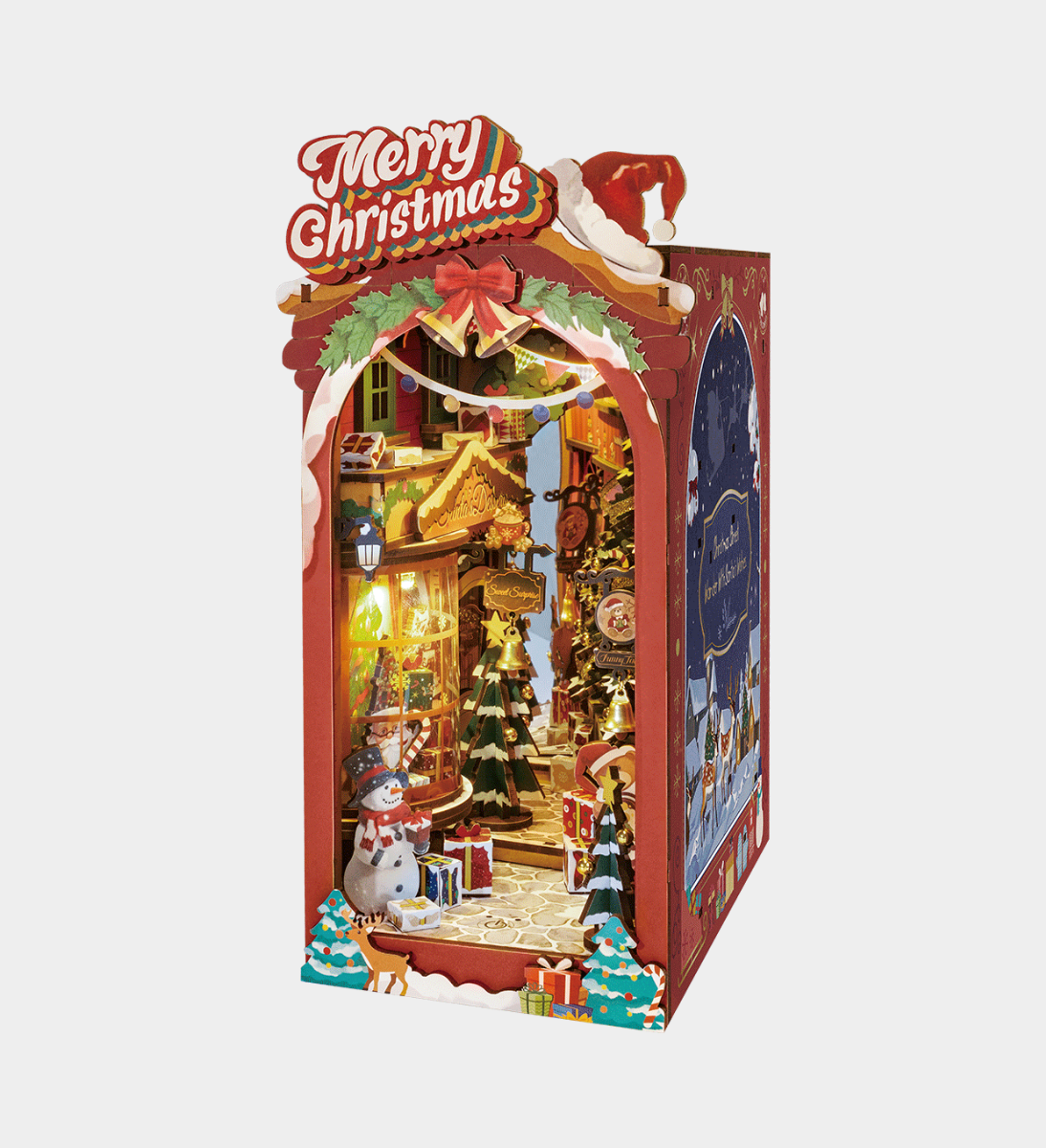 Rolife Christmas Street 3D Wooden DIY Miniature House Book Nook