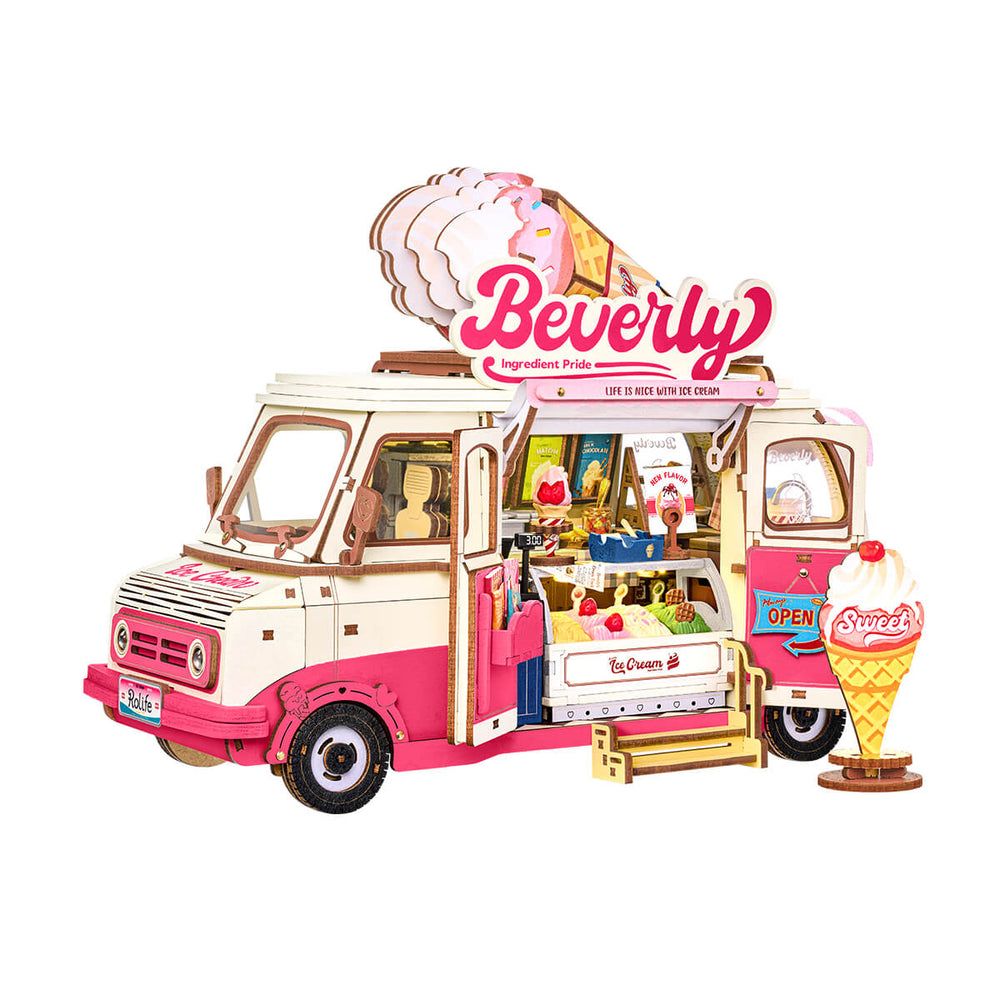 Rolife Beverly's Ice Cream Truck DIY Miniature Dollhouse Kit