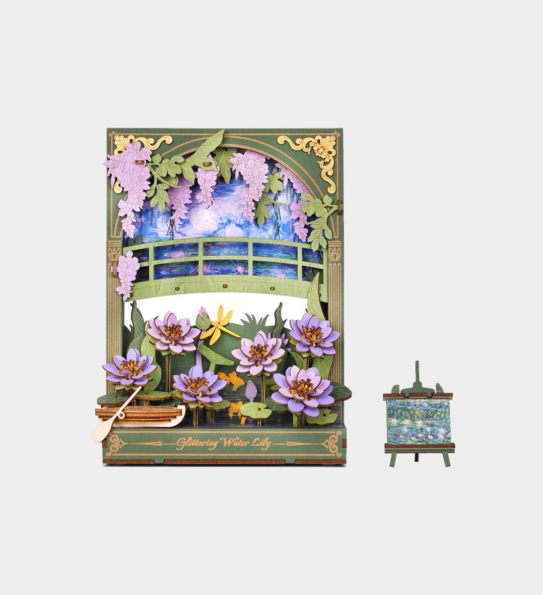 Rowood Glittering Water Lily Wall Art 3D Wooden Puzzle Model Kit
