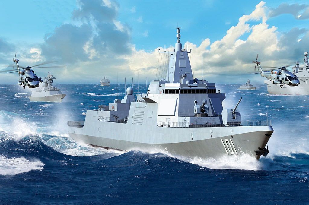 Trumpeter 1/200 Scale PLA Navy Type 055 Destroyer Model Kit
