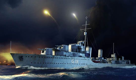 Trumpeter 1/350 Scale HMS Zulu Destroyer 1941 Model Kit