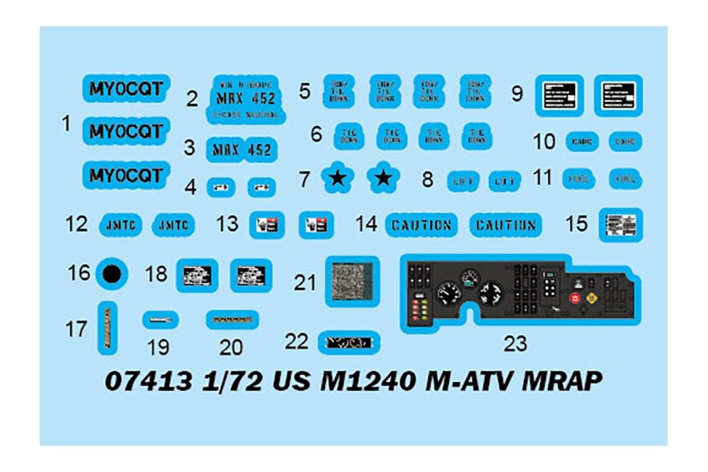 Trumpeter 1/72 M1240 M-ATV MRAP – Kit Maquette 100 Pièces – Pneus Caoutchouc – 864 Mm
