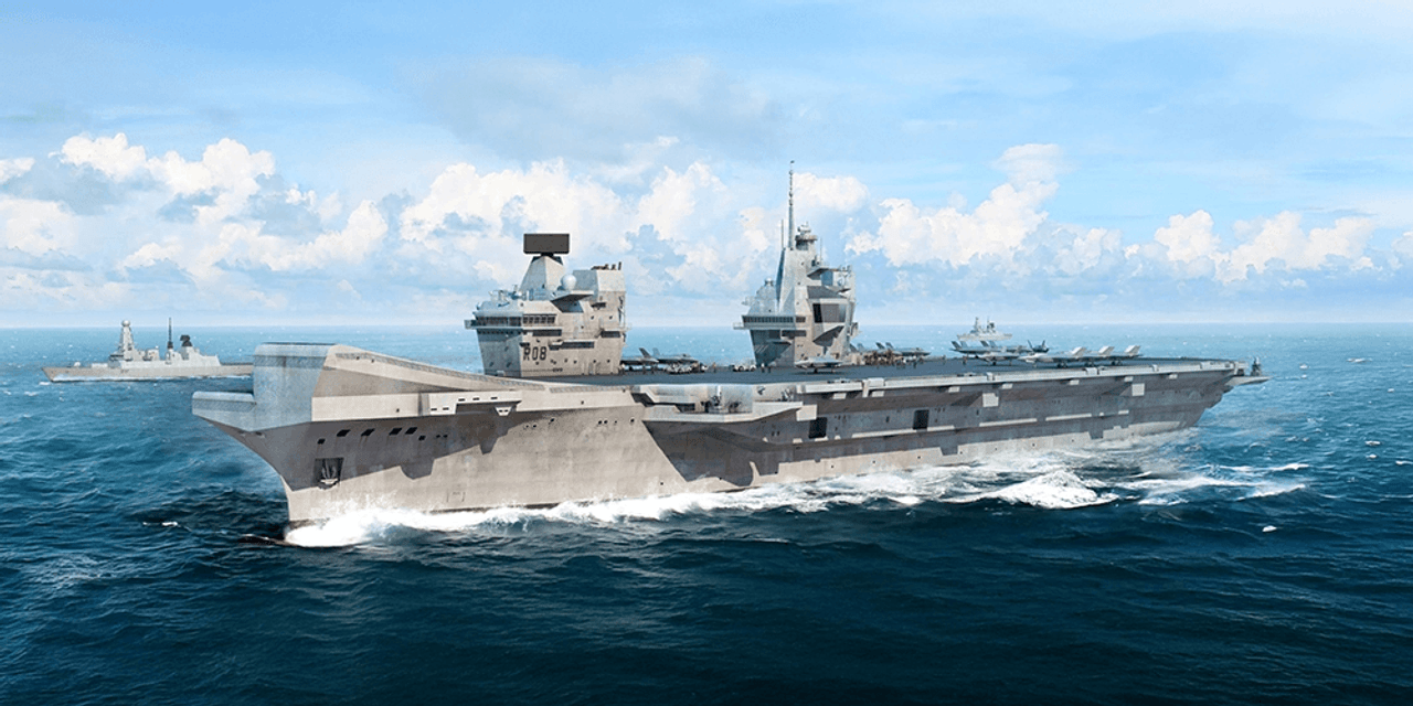 Trumpeter 1/700 Scale Royal Navy HMS Queen Elizabeth R08 Aircraft Carrier Model Kit