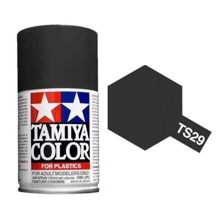 Tamiya Colour Spray Paint (100ml) - Semi- Gloss Black