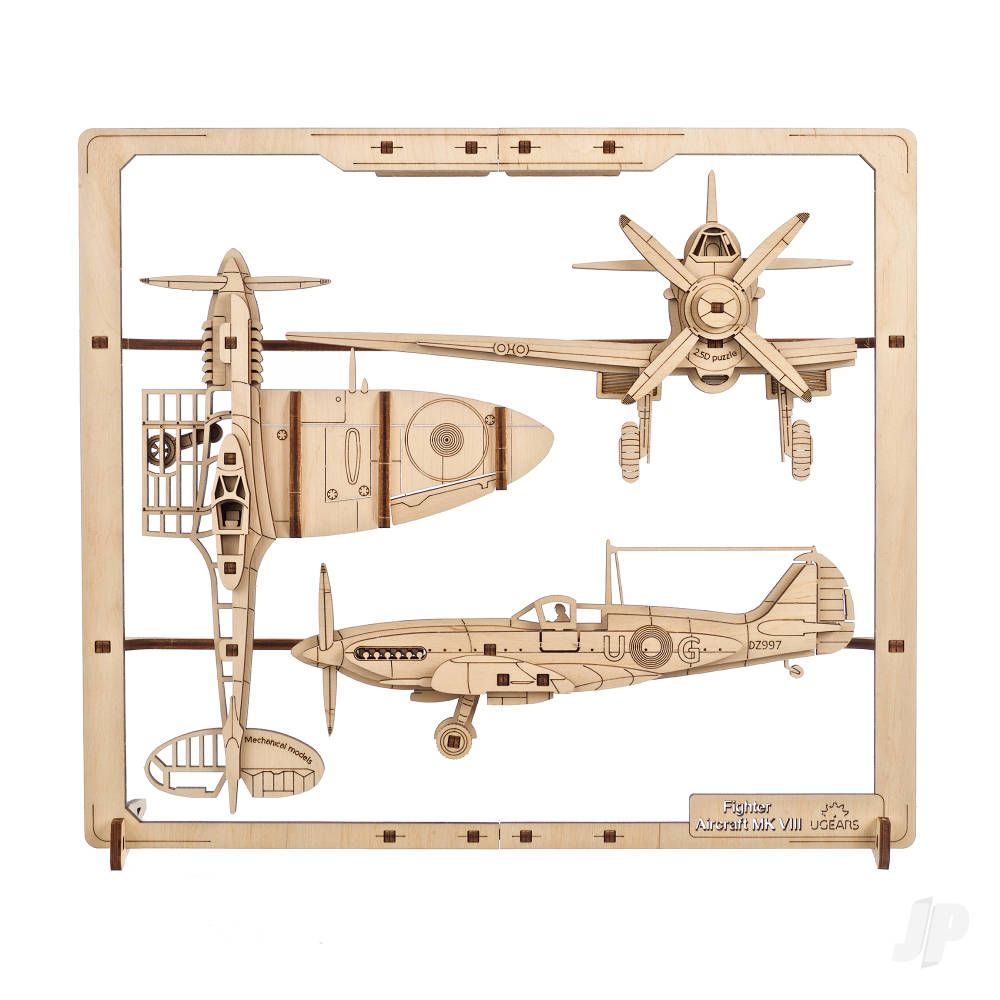 UGears Fighter Aircraft 2.5D Puzzle Wooden Model Kit