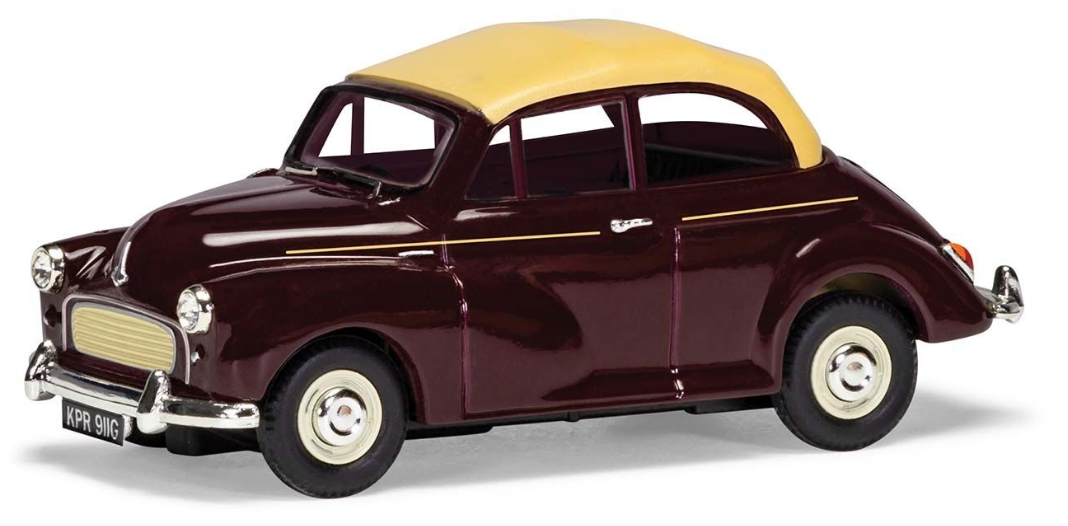 Corgi 1/43 Scale Morris Minor 1000 Convertible, Maroon 'B' Die Cast Model