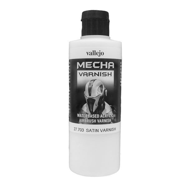 Vallejo Mecha Acrylic Satin Varnish 200ml for Brush or Airbrush