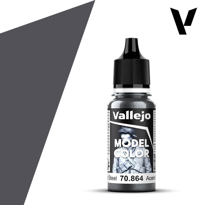 Vallejo Model Color 17ml  Metallic Natural Steel