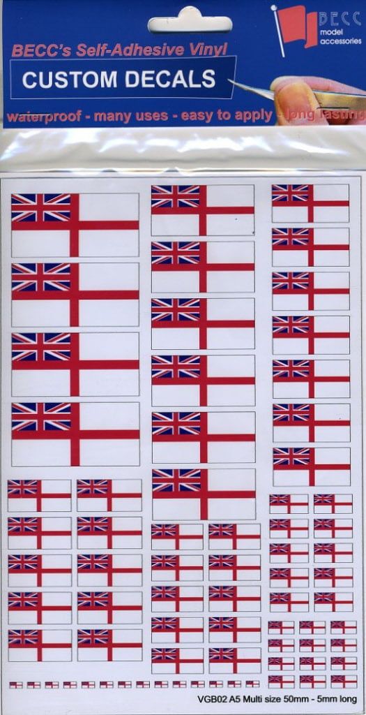 GB White Ensign Vinyl Flags