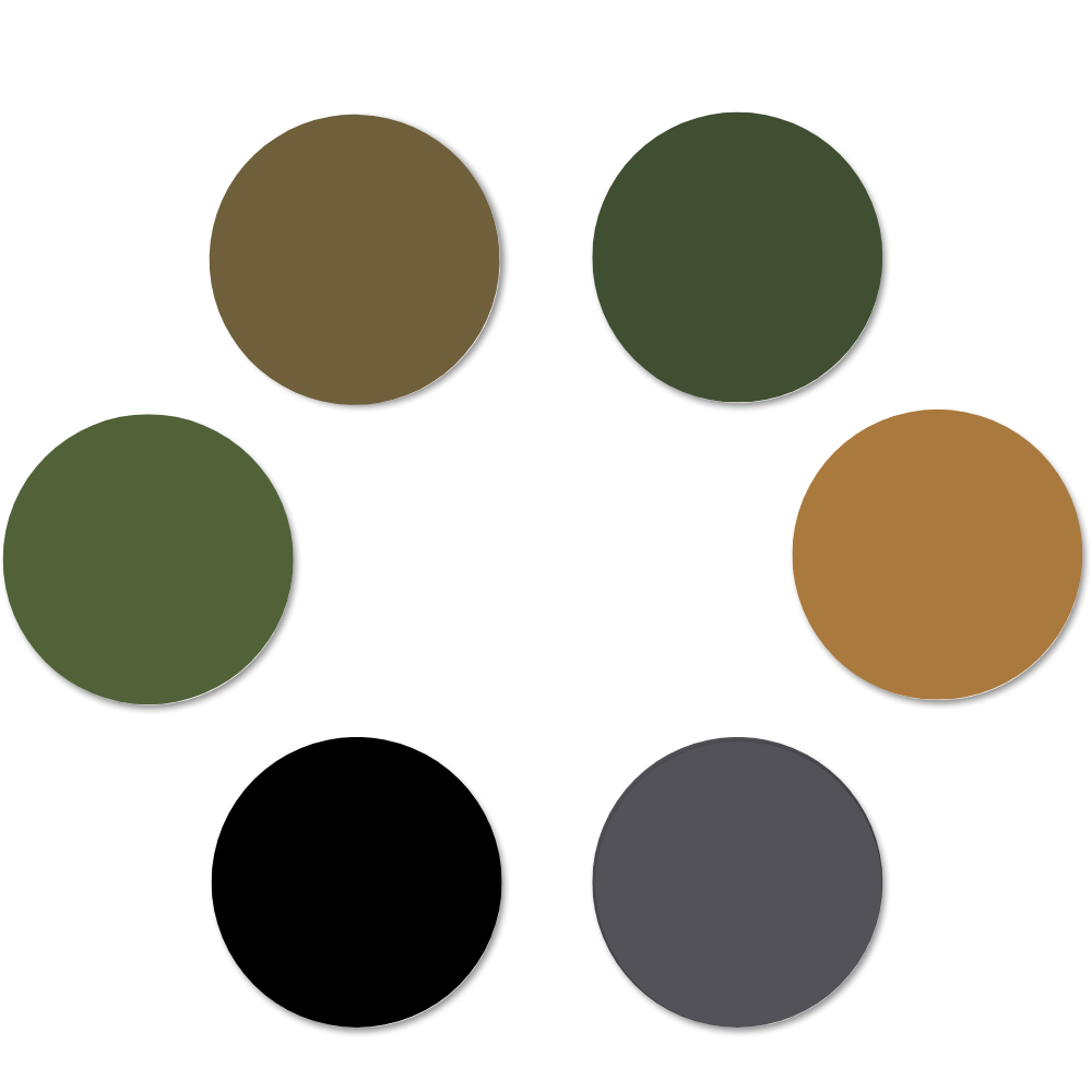 Starter Paint Pack for Italeri Chinook HC.2 CH-47F Helicopter Model Kit (6 x 17ml Bottles)