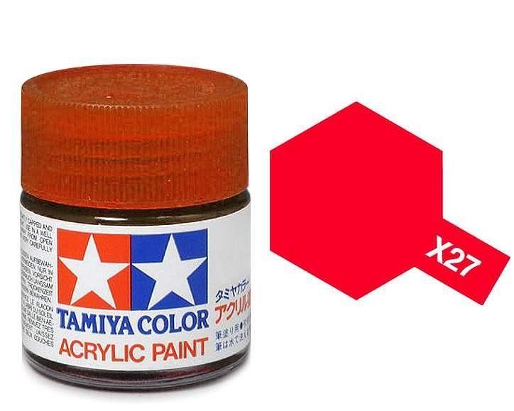 Tamiya Acrylic Gloss Paint (10ml) - Clear Red