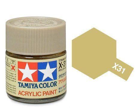 Tamiya Acrylic Gloss Paint (10ml) - Titanium Gold