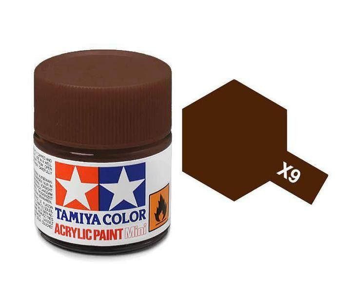 Tamiya Acrylic Gloss Paint (10ml) - Brown