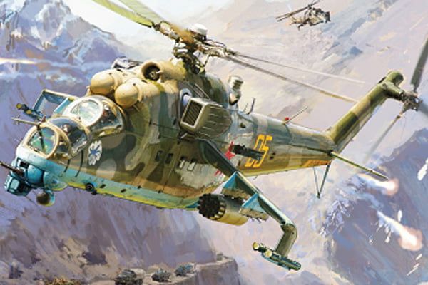 Zvezda 1/48 Scale Mil-Mi 24 V/VP Model Kit