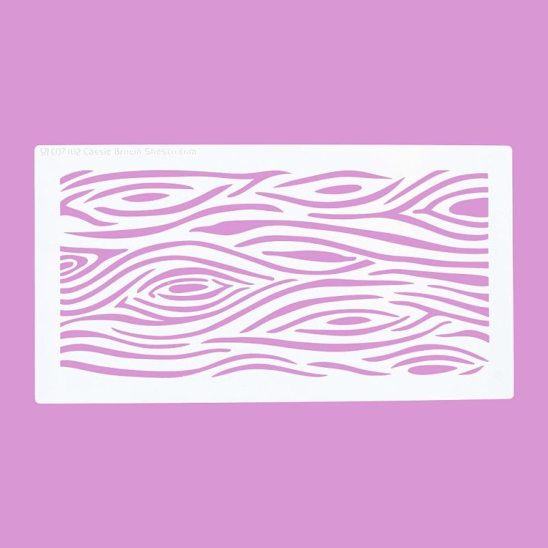 Cakecraft Woodgrain Effect  Stencil