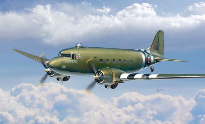 Italeri Dakota MkIII DC3 72nd Scale Plastic Model Aircraft Kit 1338