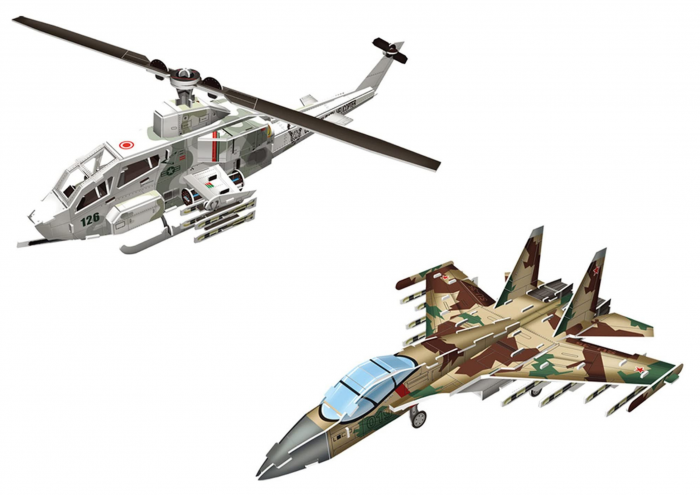 CubicFun P628H A1Huey Cobra Fighter Jet 3D Puzzle