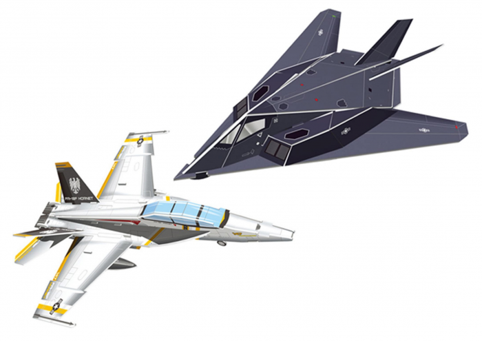 CubicFun P629H F 117 Nighthawk & F 18 Hornet 3D Puzzle
