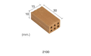 Aedes Ars Red Brick 15 x 30 x 10 (Pack of 25 Bricks)