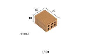 Aedes Ars Red Brick 15 x 20 x 10 (Pack of 25 Bricks)