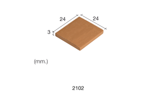 Aedes Ars Red Tile 24 x 24 x 3 (Pack of 25 Tiles)