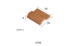 Aedes Ars Red Roof Tile 28 x 26 x 9 (Pack of 25 Tiles)