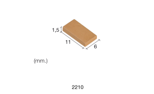Aedes Ars Small Red Tile 6 x 11 x 1.5 (Pack of 300 Tiles)