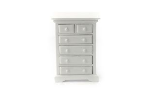 White Chest of Six Drawers for 12th Scale Dolls House