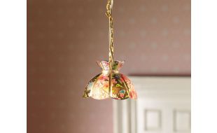 12V Hanging Tiffany Style Light for 12th Scale Dolls House