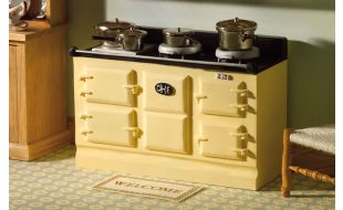 Large Cream Aga Style Stove for 12th Scale Dolls House