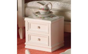 White Nightstand for 12th Scale Dolls House