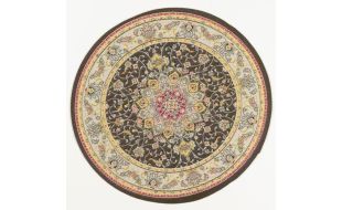 Ebony-Ray Victorian Round Rug for 12th Scale Dolls House