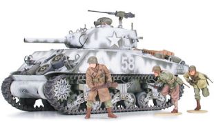Tamiya 1/35 Scale M4A3 Sherman 105mm Howitzer Figures Included Model Kit