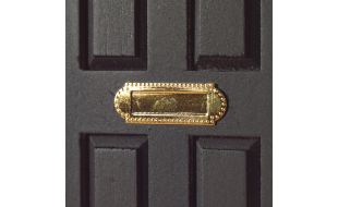 Brass Letter Box (non-opening) for 12th Scale Dolls House