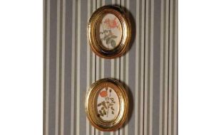 Oval Flower Pictures, 2 pcs for 12th Scale Dolls House