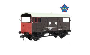 Branchline SE&CR 25T 'Dance Hall' Brake Van SR Brown OO Gauge