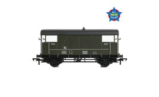 Branchline SE&CR 25T 'Dance Hall' Brake Van BR Departmental Olive Green OO Gauge