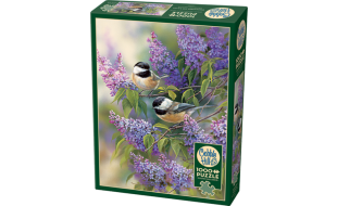 Cobble Hill Chickadees and Lilacs 1000 Piece Jigsaw