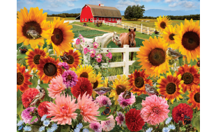 Cobble Hill Sunflower Farm 1000 Piece Jigsaw