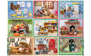 Cobble Hill Squirrels At Home 1000 Piece Jigsaw