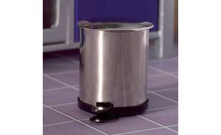 'Stainless Steel' Pedal Bin for 12th Scale Dolls House