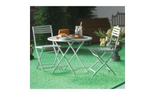White Table & Two Chairs for 12th Scale Dolls House