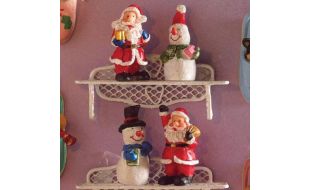 Festive Figurines, 4 pcs for 12th Scale Dolls House