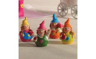 Wibbly Wobbly Dolls, 4 pcs for 12th Scale Dolls House