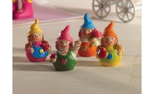 Wibbly Wobbly Dolls, 4 pcs for 12th Scale Dolls House
